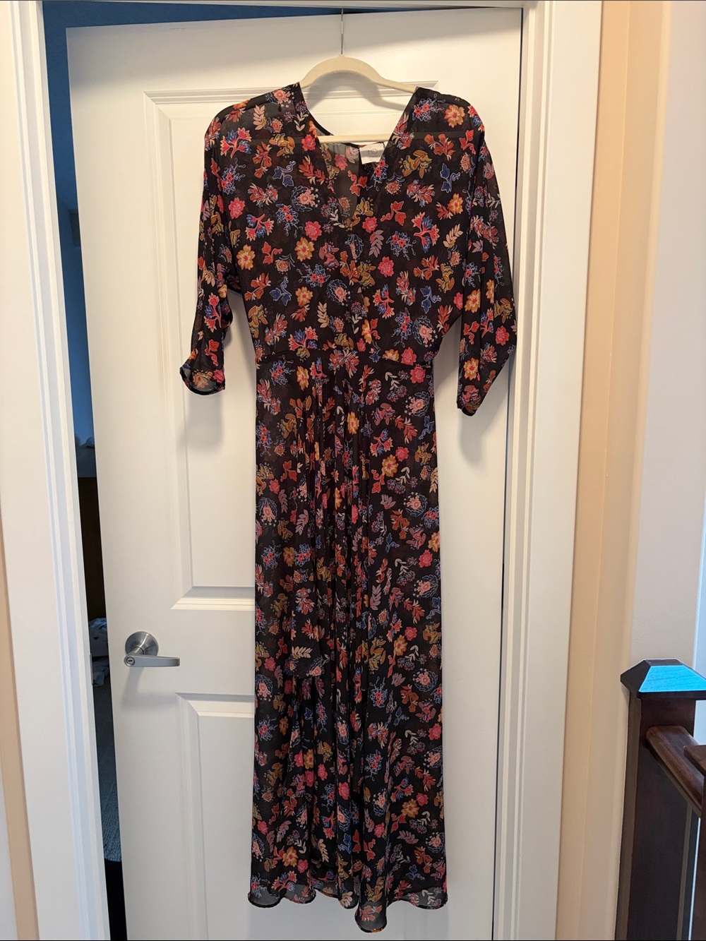 Anthropologie HD in Paris Floral High-Low Maxi Dress